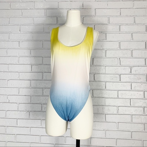 Aerie Women’s Yellow and Blue Ombré Swimsuit - Picture 1 of 15